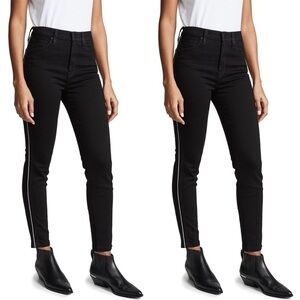 Hudson Holly High Rise Skinny Ankle Jeans Black 27